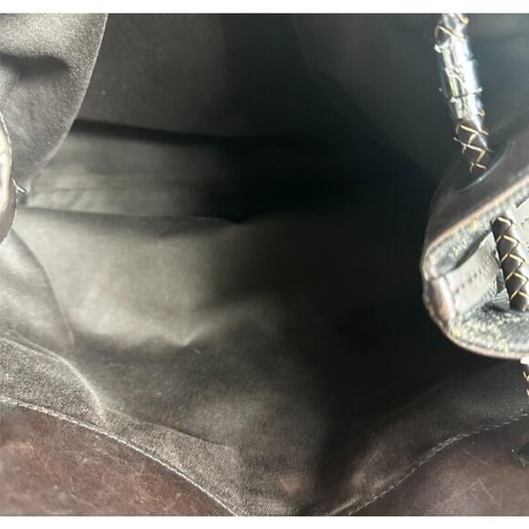 Gucci GG Web Monogram Brown Canvas Tote Bag with Braided Leather Strap (GGXX125) - Picture 14 of 16